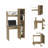 Writintg Desk, Two Superior Shelves, Five Cubbies -Light Oak