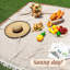 Couvertures de pique-nique imperméables 2 en 1 tapis de plage à double couche antidérapant avec sangle de transport pour camping