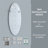 63" x 21" Modern Oval Full Length Wall Mirror, HD Copper-Free Silver Glass, Shatterproof Backing, Moisture-Resistant, 3 Installation Methods-2108428738