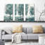 Teal Sentinel - ensemble de 3 reproductions d'art sur toile tendue-95536728