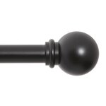 Wayfair Basics® Ball End Single Curtain Rod, 28-48" or 48-86" Adjustable Length, 5/8" Dia. Steel