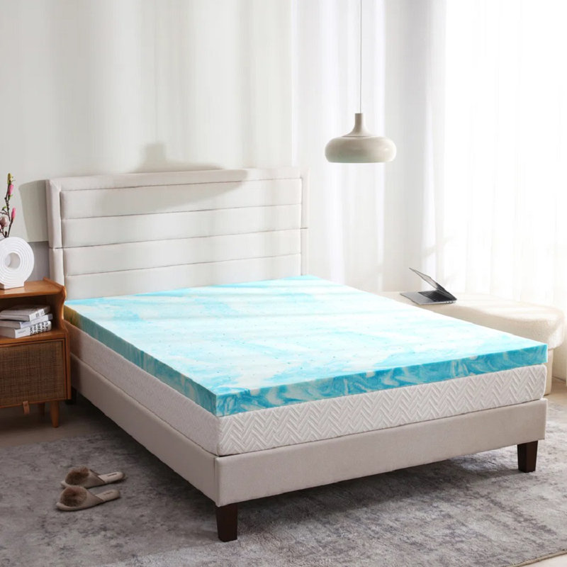 3" Gel Memory Foam Mattress Topper - Sleep by Wayfair™, Queen, 3"