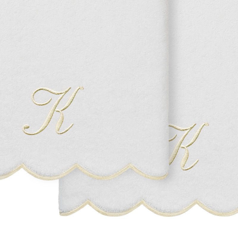 Ensemble de serviettes de bain personnalisables 100% coton turque ADORNIA 2PC, K, Serviette de bain - paquet de 2