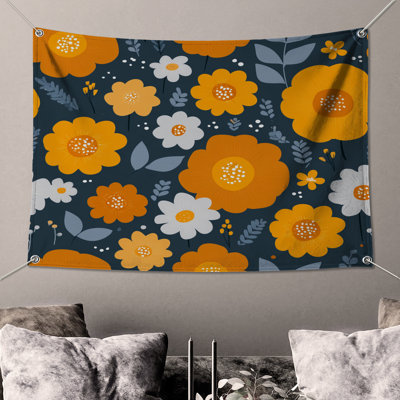 Flowers Wall Tapestry -  Floral Wall Decor