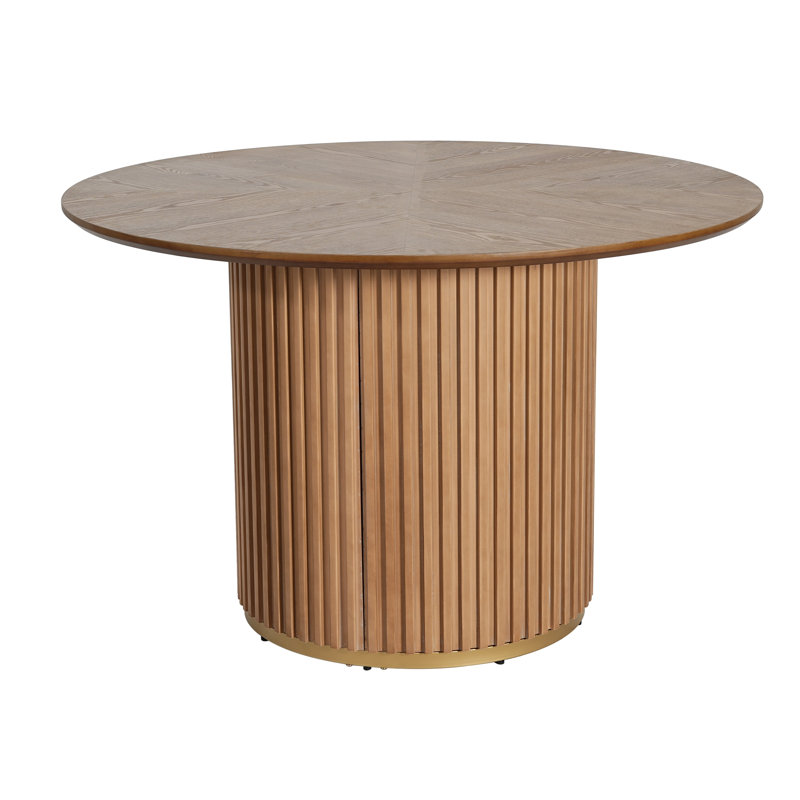 Table de salle à manger sur pied 47,25 po Natural, Bois naturel