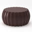 Table basse imperméable moderne 35,43 po, conception en ciment Mgo durable, compatible intérieur et extérieur (brun)-1826554922