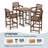 5 Piece Patio Bar Set Black, 1 Table, 4 Chair-87827814
