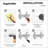 Coat Rack Wall Mount With 6 Double Hooks For Hang...