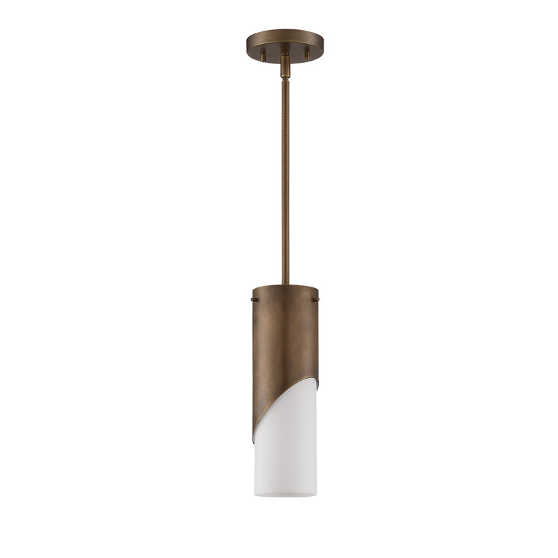 Luminaire suspendu 1 lumière DEL Alaunna, Laiton