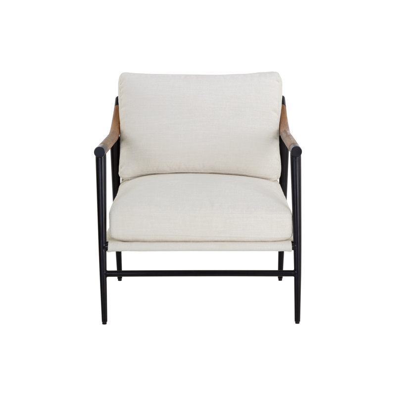 Méridienne de 27,75 po Vineeta, Polyester crème