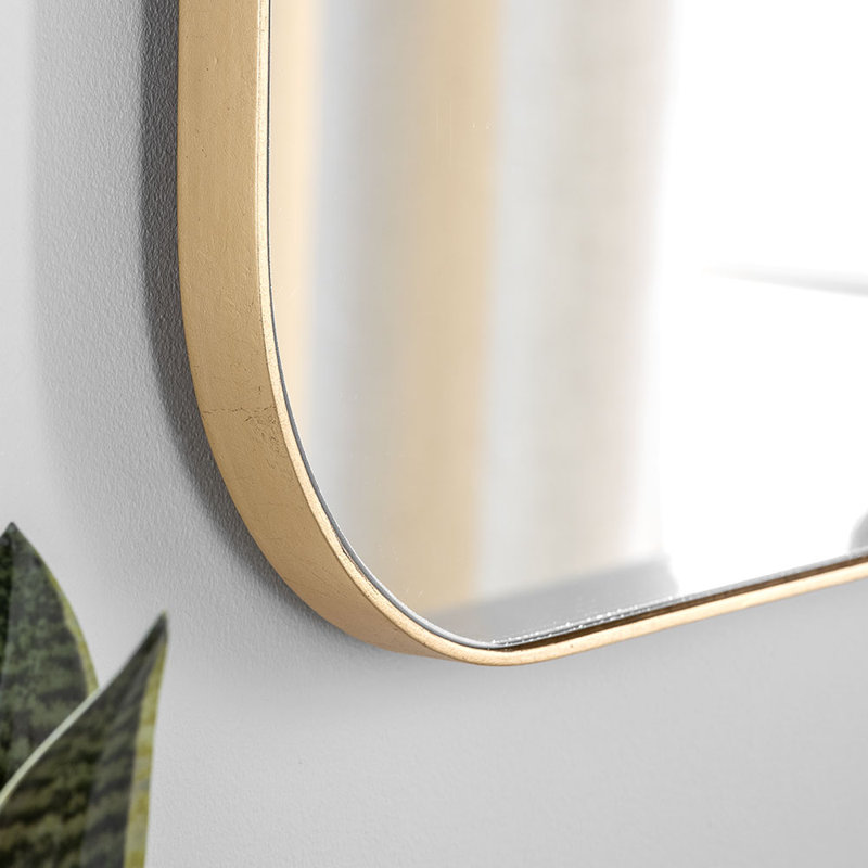 Full Length Scandi Curved Mirror, Gold Leaf