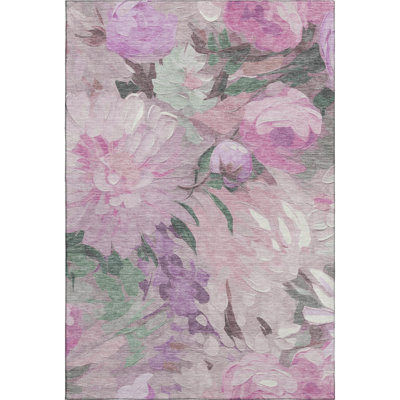 Premium Machine Washable Mayfield AMF2264 Floral Rug