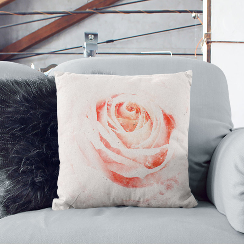 Square Throw Cushion, 55cm H x 55cm W x 20cm D, White