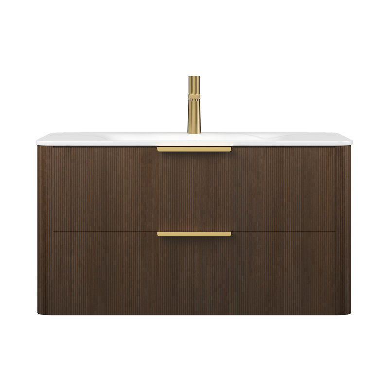 Meuble-lavabo 36 po avec lavabo Zane, Noyer, 36"