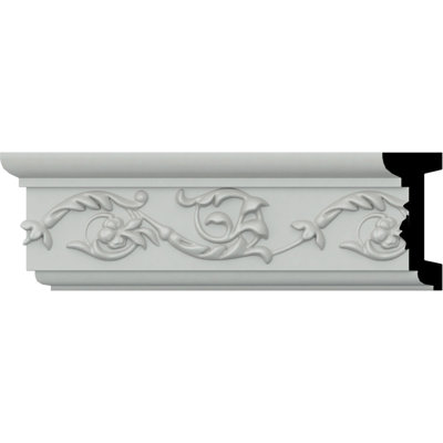 Rail pour chaise à motif floral H 3 1/8 po x P 1 3/8 po x L 94 1/2 po (paquet de 12)