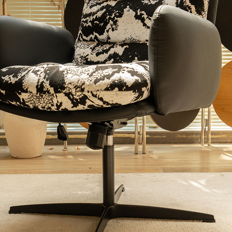 Italian style adjustable desk and chair set, Noir