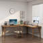 Bureau brun en bois massif en forme de L-1585387914-1585387917
