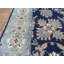 Tapis de zone en laine 6 pi x 9 pi 3 po one-of-kind noué la blue Josephson