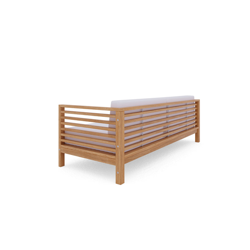 Summer Patio Sofa with Cushions, Canvas White Sunbrella® Canvas