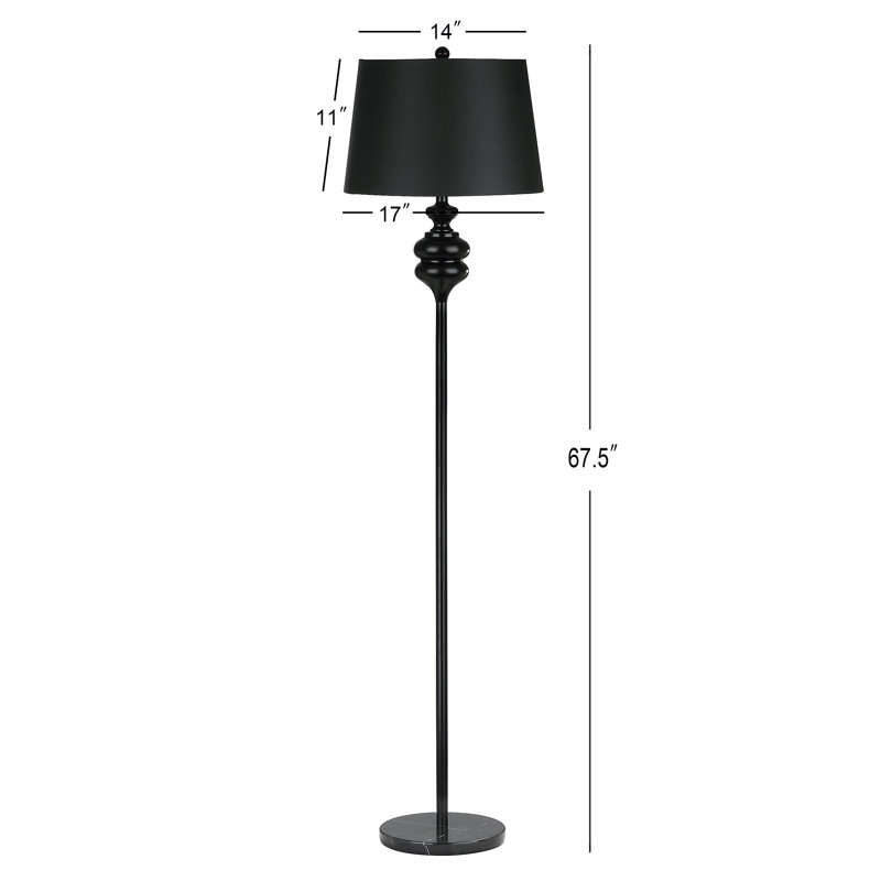 Wangaratta 67.5'' Traditional Floor Lamp, Black