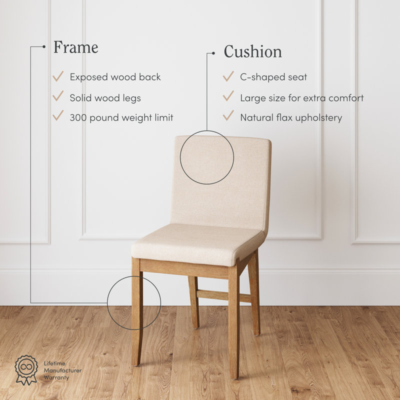 Nathan James Upholstered Side Chair - Beige