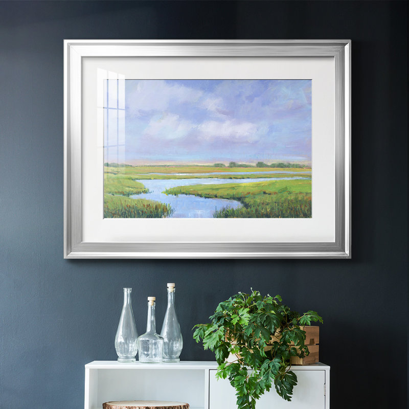 " Summer Marsh II ", Silver, 30" H x 44" W x 1.5" D