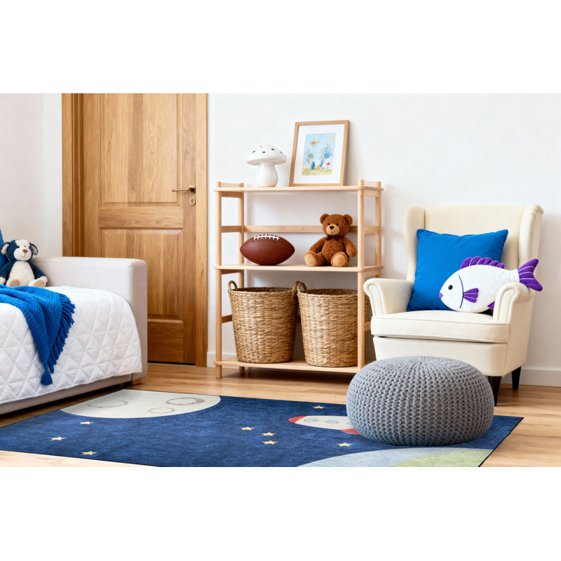Tapis bleu Trym, Rectangle 4 pi x 6 pi