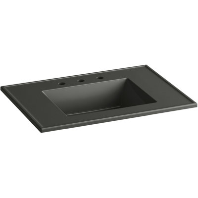 Plateau de meuble-lavabo simple 31 po avec lavabo Ceramique Impressions