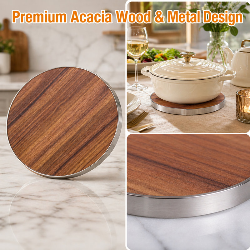 Wood Round 1 Piece Trivet