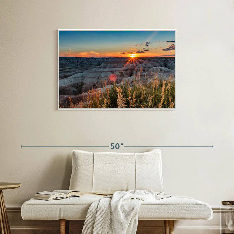 Parc national Badlands, Cadre flottant blanc, 37 po x 25 po