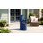 25.5" Ceramic Outdoor Water Fountain with LED Lights, Cascading Waterfall & 3-Tier Bamboo-Style Jar with Embossed Leaf and Dragonfly Patterns in Teal Blue for Garden Patio Yard-1740840930
