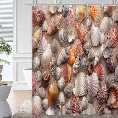 Summer Sea Shells Sand Beach Vacation Shell Nature Border with 12 Hooks