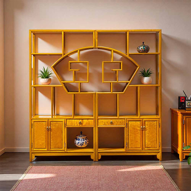Nouvelle bibliothèque de rangement de grande capacité de style chinois