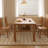 Modern Burlywood Rectangular Solid Wood Dining Table-705725229