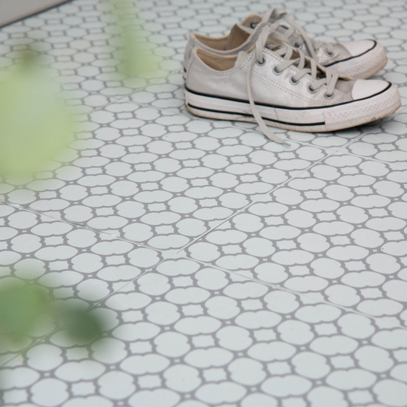 Haings Bloomy Grid Peel and Stick Vinyl 30 x 30cm PVC Mosaic Tile in White