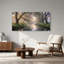 " Golden Light Over Misty River With Willow Trees " Painting Print-2082562116