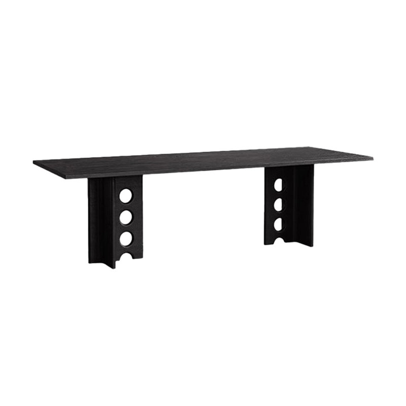 Table de salle à manger en bois massif de style urbain, H 29,52 po x L 94,48 po x l 35,43 po