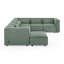 Canapé modulaire Quinshon MINIMORE de style moderne de 117 po de large avec repose-pieds et USB-604765988