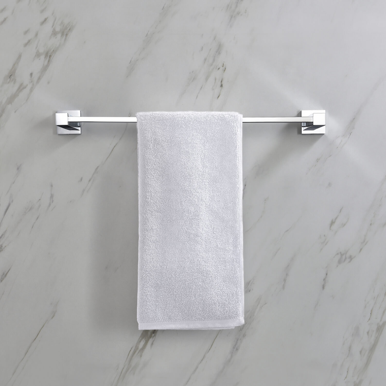 Cube 20" Wall Mounted Towel Bar, Chrome