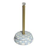Violet Check Paper Towel Holder