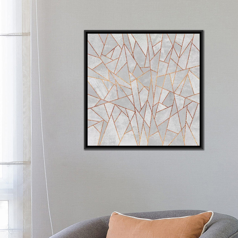 Béton brisé par Elisabeth Fredriksson - Impression sur toile, H 18 po x l 18 po x P 1,5 po, Toile avec cadre noir