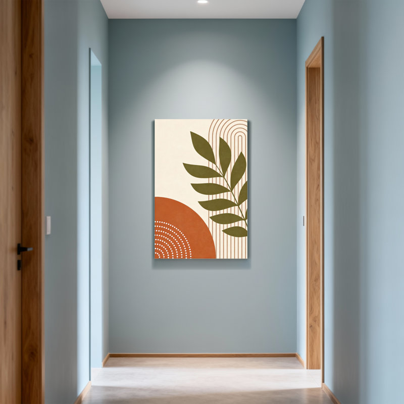 Abstract Abstract Leaf And Geometric Shapes Pattern