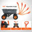 VEVOR Dump Cart, Poly Garden Dump Cart with Easy to Assemble Steel Frame, Dump Wagon