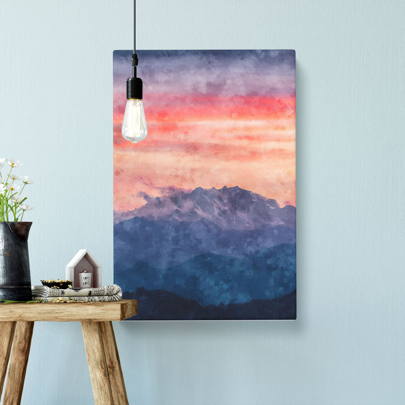 Swiss Mountain - Wrapped Canvas Painting, 76cm H x 50cm W x 3cm D
