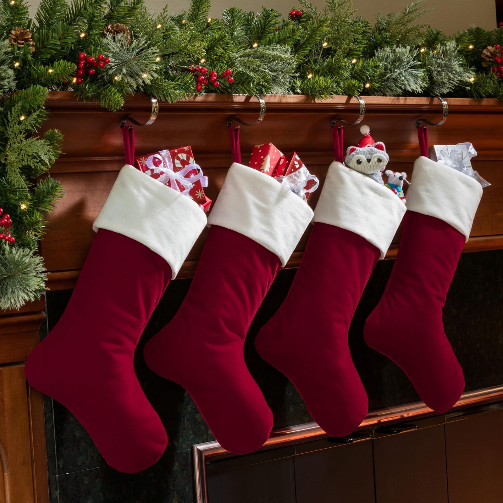 The Holiday Aisle® Lennea Stocking Holder, Antique Brass