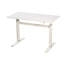 Bureau assis-debout blanc de 119 cm (47 po), réglage manuel, capacité de 100 kg (220 lb), bureau moderne blanc, réglage de la hauteur pour une productivité accrue