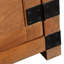 Buffet 4 portes en bois de manguier Oxford avec finition en chêne noir et support en métal noir