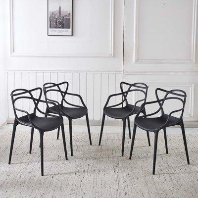 Chaise en plastique 4 pièces