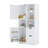 Renilde 62"H Bathroom Cabinet with Adjustable Shelf, Drawers and Racks