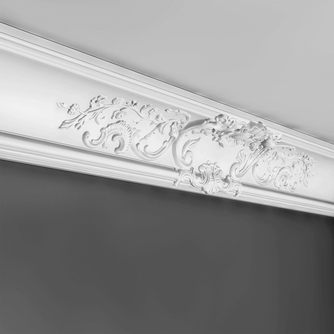 10 in x 7-1/4 in x 78-3/4 in Primed White High Density Polyurethane Crown Moulding Orac Decor